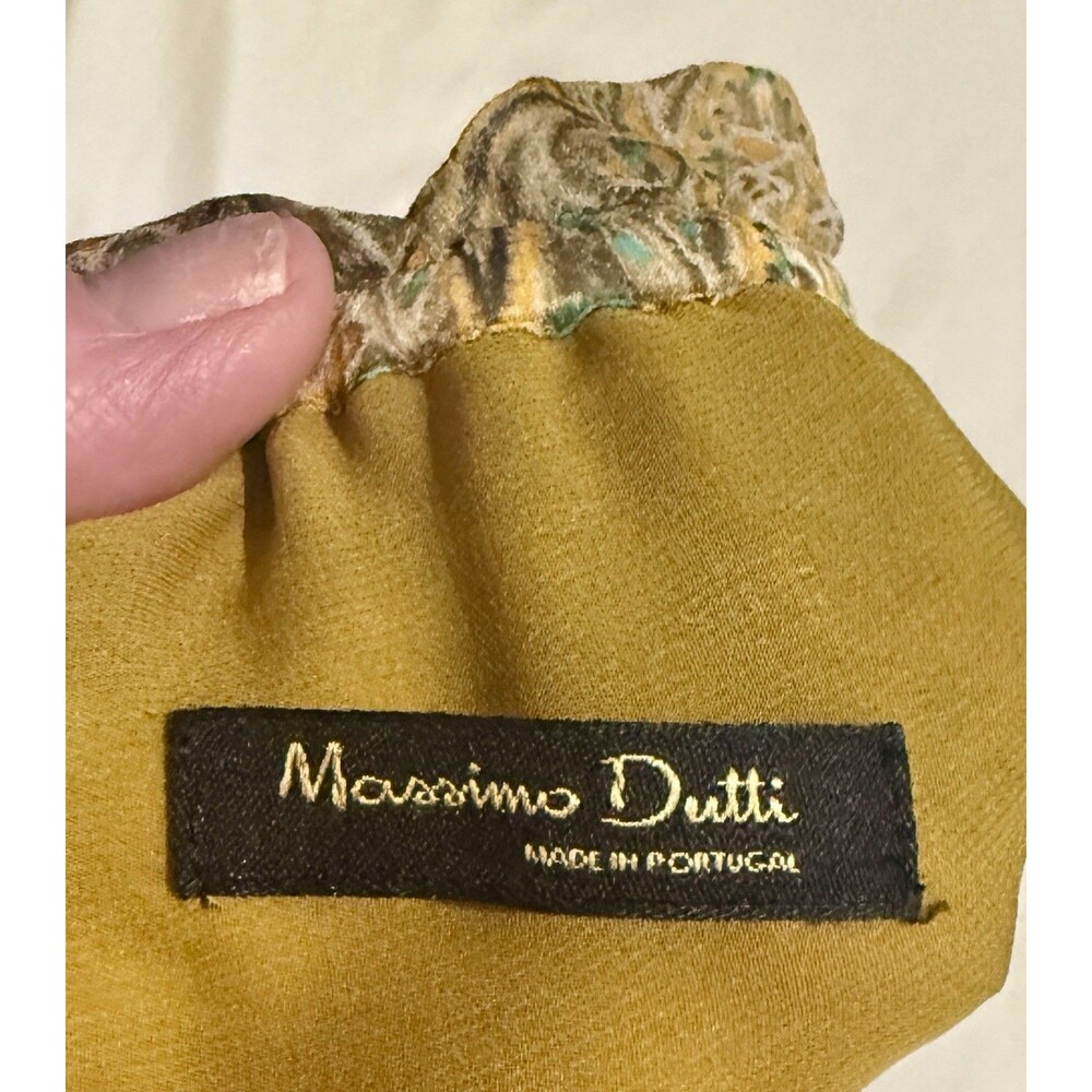 Massimo Dutti Women Silk Maxi Skirt Size 8 Hippie Hippy Vacation Resort Designer - Picture 5 of 12